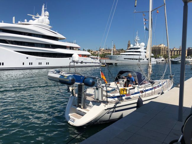 Ankunft im Hafen von Barcelona Ankunft im Hafen von Barcelona