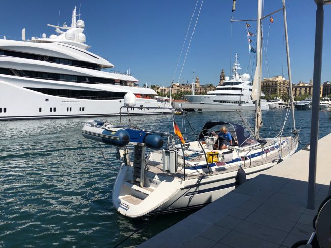 Ankunft im Hafen von Barcelona